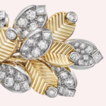 Pre-Owned Grain de Café de Cartier Semi-Pavé Diamond Ring in 18K Yellow Gold and Platinum - Image 2