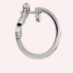 Pre-Owned Cartier LOVE Classic Hoop Earrings with Diamonds in 18K White Gold - Image 3