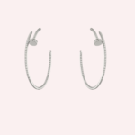 Pre-Owned Cartier Juste un Clou Double Earrings in 18K White Gold - Image 3