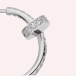 Pre-Owned Cartier Juste un Clou Small Pavé Hoop Earrings