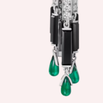 Pre-Owned Panthère de Cartier Pavé Earrings with Emeralds - Image 2