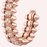 Pre-Owned Cartier Clash de Cartier Small Pavé Hoop Earrings with Diamonds in 18K Rose Gold - Image 2
