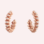 Pre-Owned Cartier Clash de Cartier Medium Hoop Earrings with Diamonds in 18K Rose Gold - Image 2