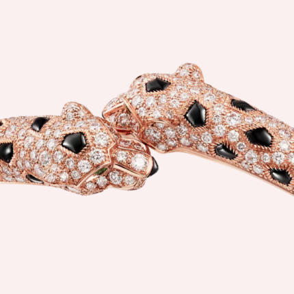 Pre-Owned Cartier Panthère de Cartier Bracelet, Small Model, Half-Pavé, Rose Gold