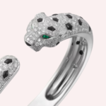 Pre-Owned Cartier Panthère de Cartier Bracelet, Medium Model, Half-Pavé, White Gold - Image 3