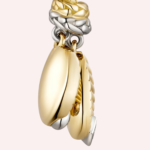 Pre-Owned Cartier Grain de Café Diamond Earrings in 18K Yellow and White Gold - Image 3