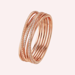 Pre-Owned Étincelle de Cartier Half-Pavé Diamond Bracelet in 18K Rose Gold - Image 4