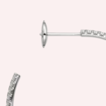 Pre-Owned Cartier Étincelle de Cartier Pavé Hoop Earrings, Large Model, 18K White Gold - Image 3