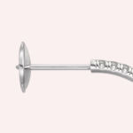 Pre-Owned Cartier Étincelle de Cartier Pavé Hoop Earrings, Medium Model, 18K White Gold - Image 4