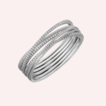 Pre-Owned Étincelle de Cartier Half-Pavé Diamond Bracelet in 18K White Gold - Image 2