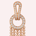 Pre-Owned Cartier Agrafe Half-Pavé Diamond Earrings in 18K Rose Gold - Image 4