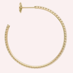 Pre-Owned Cartier Étincelle de Cartier Pavé Hoop Earrings, Large Model, 18K Yellow Gold - Image 4