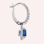 Pre-Owned Cartier Destinée Pavé Sapphire Sleeper Earrings in 18K White Gold - Image 2