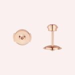 Pre-Owned Cartier d’Amour Pink Sapphire Stud Earrings in 18K Rose Gold - Image 3