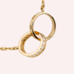 Pre-Owned Cartier LOVE Half-Pavé Diamond Pendant in 18K Yellow Gold - Image 2