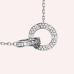 Pre-Owned Cartier LOVE Pavé Diamond Pendant in 18K White Gold - Image 4