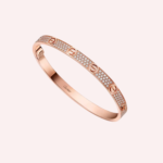 Pre-Owned Cartier LOVE Medium Model Pavé Bracelet in Rose Gold with Diamonds - Image 2
