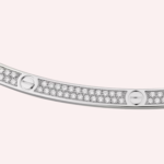 Pre-Owned Cartier LOVE Pavé Diamond Torque Necklace in 18K White Gold - Image 3