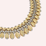 Pre-Owned Grain de Café Necklace with Diamonds, 18K Yellow and White Gold - Image 2