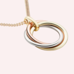 Pre-Owned Trinity Pendant Necklace, Large Model, 18K White, Rose & Yellow Gold - Image 3
