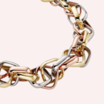 Pre-Owned Trinity Cushion-Shaped Necklace, Extra-Large Model, 18K White, Rose & Yellow Gold - Image 2