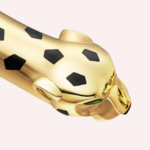 Pre-Owned Panthère de Cartier Articulated Torque Necklace, 18K Yellow Gold with Onyx, Black Lacquer and Tsavorite Garnets - Image 2