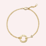 Pre-Owned Cartier LOVE Bracelet on Chain in Yellow Gold with 2 Diamonds - Image 2