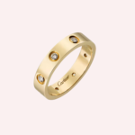 Pre-Owned Cartier LOVE Small Diamond Ring in 18K Yellow Gold - Image 3