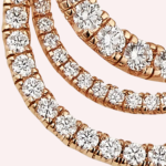 Pre-Owned Étincelle de Cartier Pendant Necklace, Triple Row, Fully Paved, 18K Rose Gold - Image 2