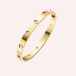 Pre-Owned Cartier LOVE Classic Model Bracelet in Yellow Gold with 10 Diamonds - Image 2