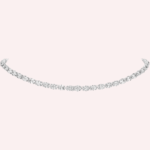 Pre-Owned Lignes Essentielles Necklace, Oval-Cut Diamonds, Platinum - Image 2