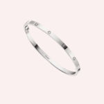 Pre-Owned Cartier LOVE Small Model Bracelet in White Gold with 6 Diamonds - Image 2