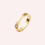 Pre-Owned Cartier C de Cartier Wedding Band in 18K Yellow Gold with Diamond – 3 mm - Image 3