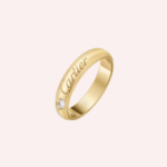 Pre-Owned Cartier C de Cartier Wedding Band in 18K Yellow Gold with Diamond – 4 mm - Image 3