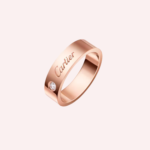 Pre-Owned Cartier C de Cartier Wedding Band in 18K Rose Gold with Diamond – 5 mm - Image 3
