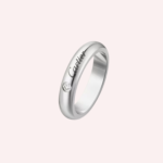 Pre-Owned Cartier C de Cartier Wedding Band in Platinum with 1 Diamonds – 3 mm - Image 3