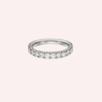 Pre-Owned Cartier Étincelle de Cartier Semi-Pavé Wedding Band in Platinum with Diamonds – 3.5 mm - Image 3