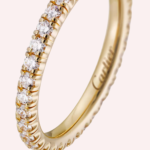 Pre-Owned Cartier Étincelle de Cartier Pavé Wedding Band in 18K Yellow Gold with Diamonds – 2 mm - Image 2