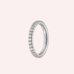 Pre-Owned Cartier Étincelle de Cartier Pavé Wedding Band in 18K White Gold with Diamonds – 2 mm - Image 2