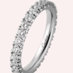 Pre-Owned Cartier Étincelle de Cartier Pavé Wedding Band in Platinum with Diamonds – 2.6 mm - Image 2