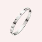 Pre-Owned Cartier LOVE Classic Model Pavé Bracelet in White Gold with Diamonds - Image 2