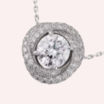 Pre-Owned Trinity Ruban Necklace, Paved Diamonds, 18K White Gold - Image 2