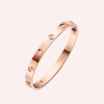 Pre-Owned Cartier LOVE Small Model Bracelet in Rose Gold with 6 Diamonds - Image 2