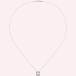 Pre-Owned Cartier Destinée Pendant Necklace, Emerald-Cut Diamond, Paved Diamonds, 18K White Gold - Image 3