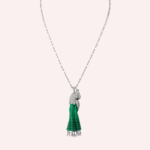 Pre-Owned Faune et Flore de Cartier Les Oiseaux Libérés Emerald Bead and Diamond Necklace – 18K White Gold - Image 3