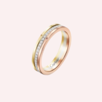 Pre-Owned Cartier Vendôme Louis Cartier Pavé Wedding Band in 18K Gold with Diamonds – 3.5 mm - Image 3