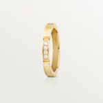 Pre-Owned Cartier Maillon Panthère Wedding Ring in 18K Yellow Gold with 4 Diamonds - Image 2