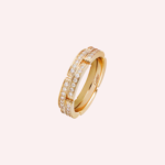 Pre-Owned Cartier Maillon Panthère Double Row Half-Paved Wedding Band in 18K Yellow Gold with Diamonds - Image 3