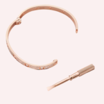 Pre-Owned Cartier LOVE Bracelet on Chain, White Gold - Image 3
