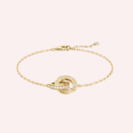 Pre-Owned Cartier LOVE Bracelet on Chain, Pavé Diamonds, Yellow Gold - Image 3